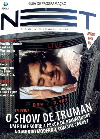 Net
Jim Carrey on the cover of the Brazilian Magazine Net.

Issue: May 2000
Keywords: Net The Truman Show Brazil 2000