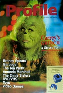 Profile
Jim Carrey on the cover of Profile.

Issue: 2000
Keywords: Profile Magazine The Grinch 2000